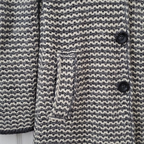 White and Gray Midi Coat - Picture 2 of 5